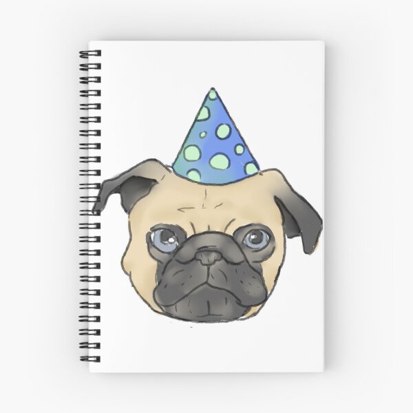 Item preview, party pug designed and sold by DoodlesByBelle.