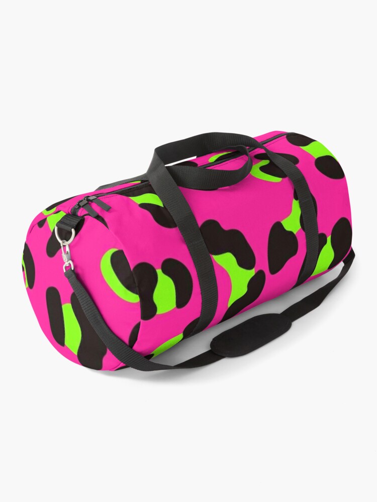 80s Neon Pink and Lime Green Leopard Print