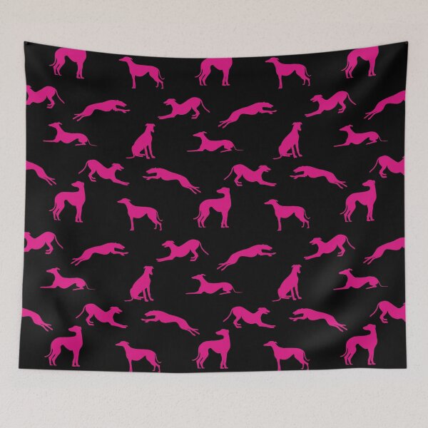 Item preview, Greyhound Silhouettes E00F80 on Black designed and sold by GreytGraphicals.