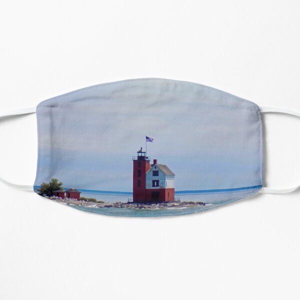 Mackinac Island Lighthouse Flat Mask