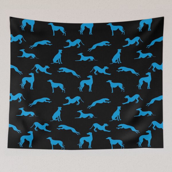 Item preview, Greyhound Silhouettes 0098DC on Black designed and sold by GreytGraphicals.
