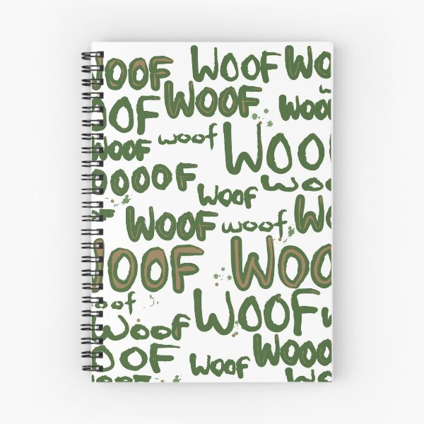 Item preview, Dog woof saying pattern green and brown designed and sold by RikerCo.