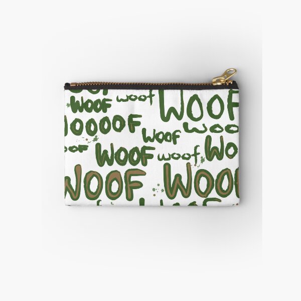 Item preview, Dog woof saying pattern green and brown designed and sold by RikerCo.