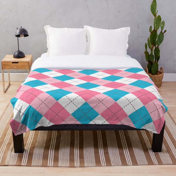 Item preview, Patrón de cuadros Argyle, rosa, blanco y azul designed and sold by inquestyle.