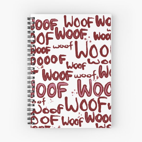 Artikelvorschau, Hund woof sagt Muster rosa und rot entworfen und verkauft von RikerCo.