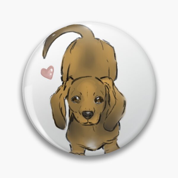 Item preview, dachshund pup designed and sold by DoodlesByBelle.