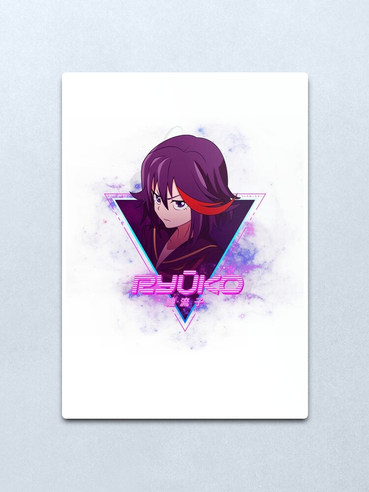 Kill La Kill Ryuko Matoi 纏流子 Aesthetic Metal Print By Waifu Dope Redbubble