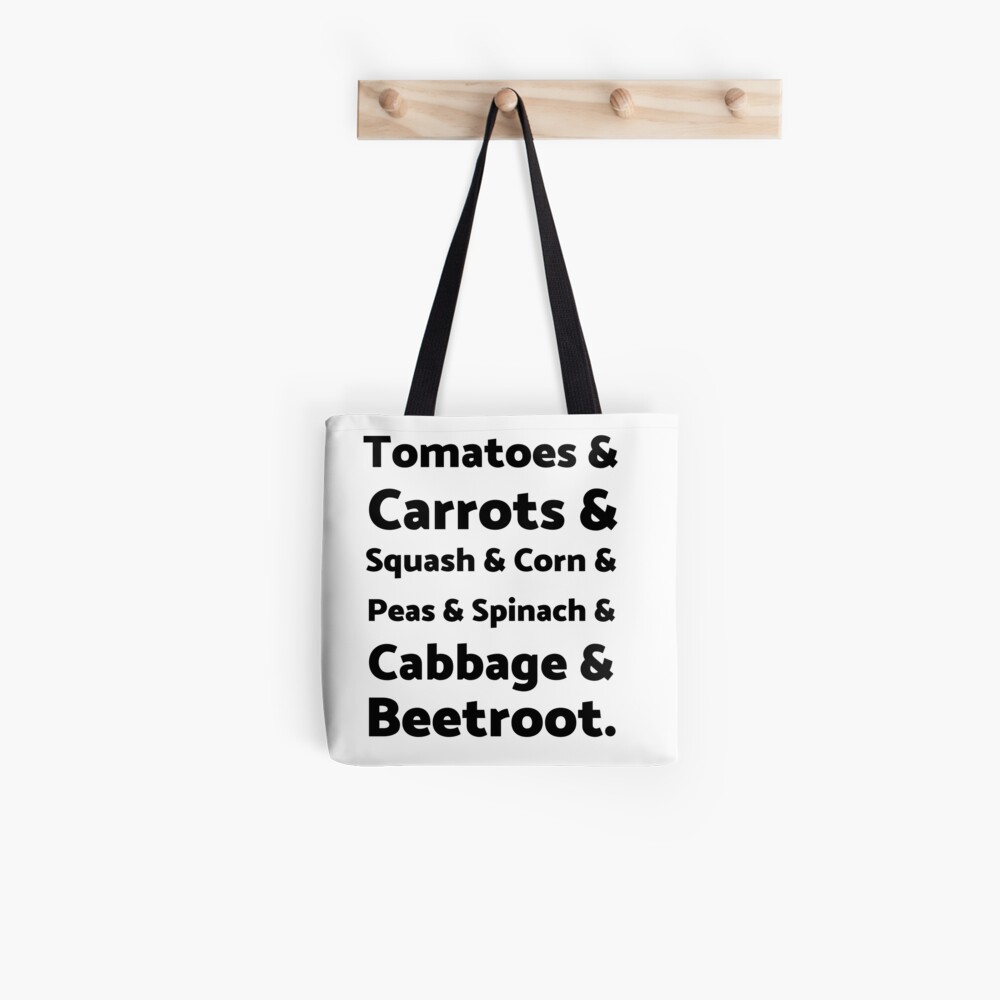 List of Vegetables Tote Bag