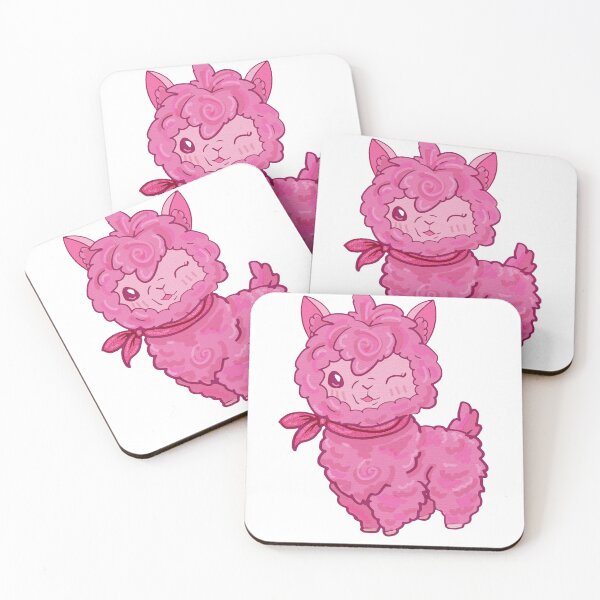 Item preview, Strawberry Cotton Candy Alpaca designed and sold by SquidInkPrintCo.