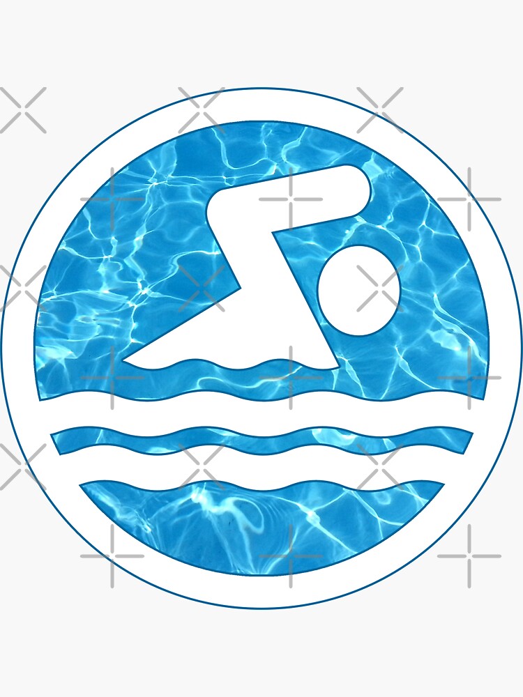 Swim Swimming And Diving Icon Plus Pool Water Sticker For Sale By Sportsstars Redbubble 