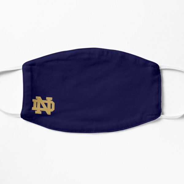 Notre Dame Small Gold Logo Mask Flat Mask