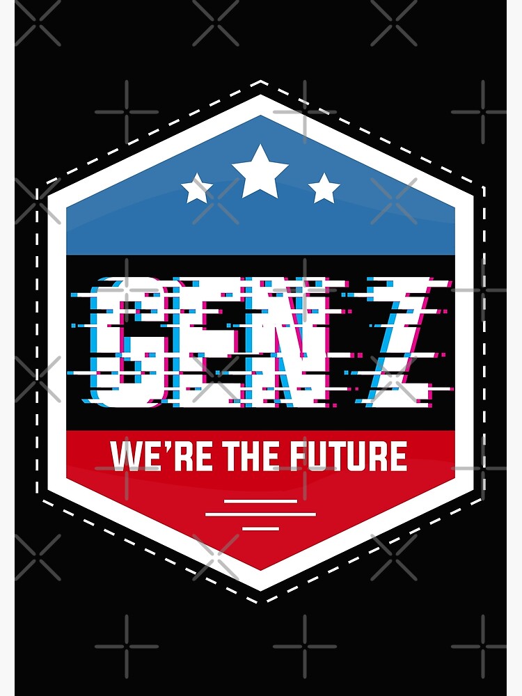 "Gen Z Flag glitch logo" Metal Print by DzineMon Redbubble