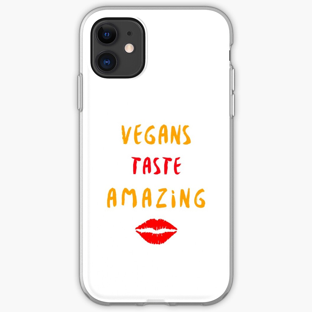 Vegans Taste Amazing with Lips iPhone Case & Cover
