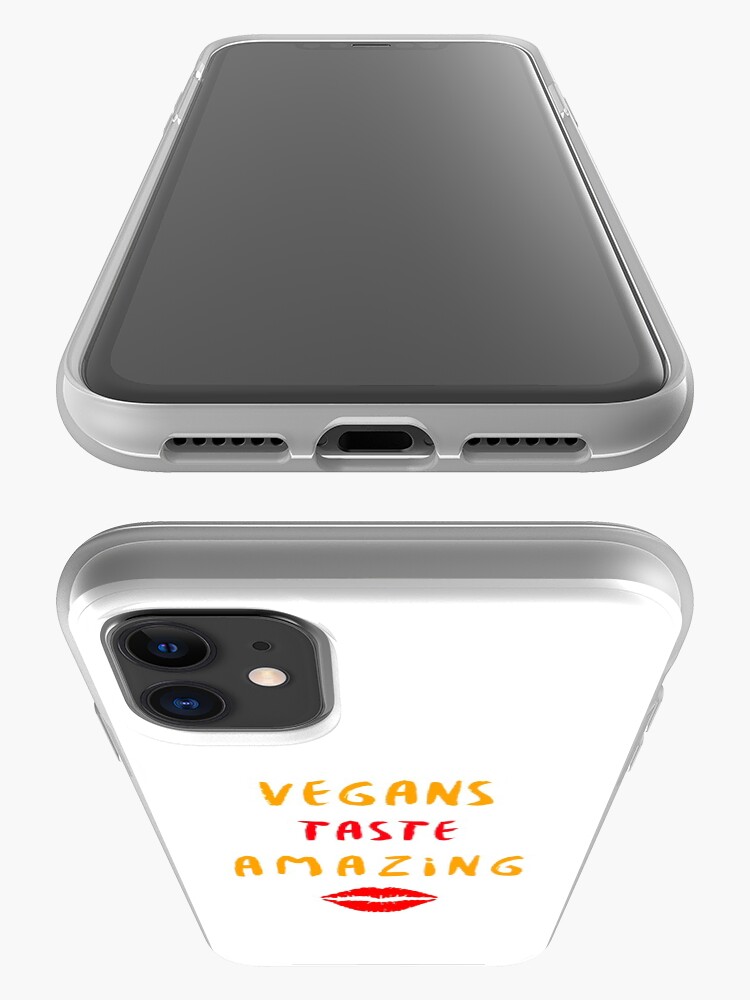 Alternate view of Vegans Taste Amazing with Lips iPhone Case & Cover