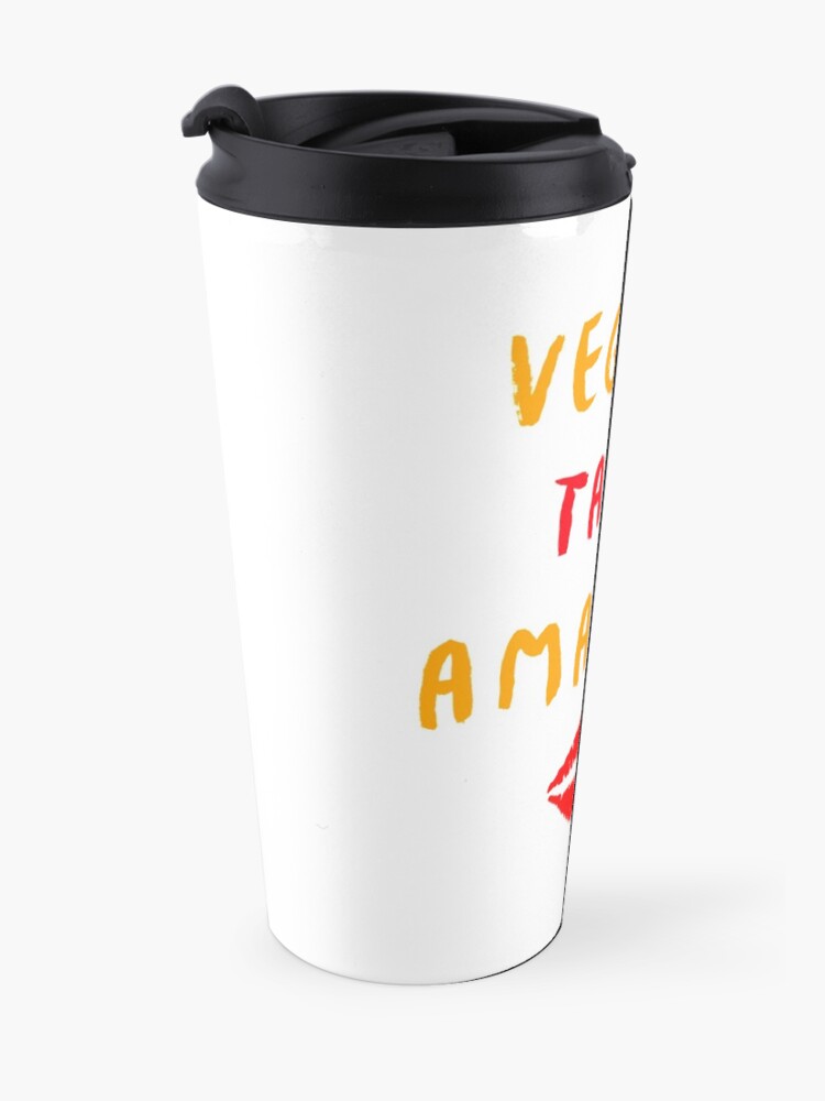 Alternate view of Vegans Taste Amazing with Lips Travel Mug