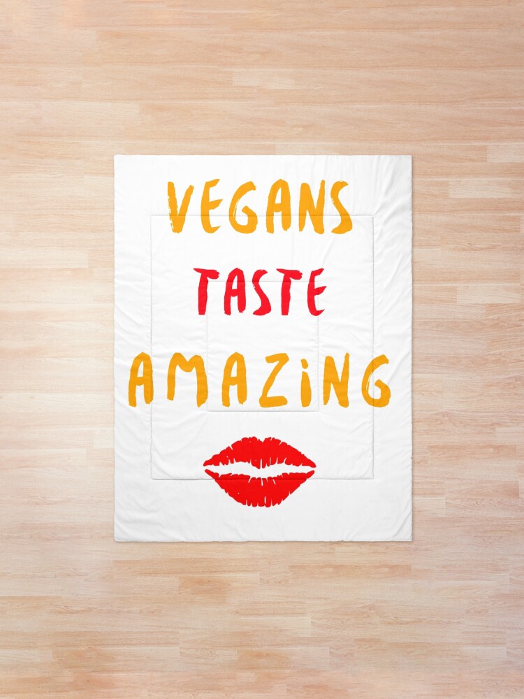 Alternate view of Vegans Taste Amazing with Lips Comforter