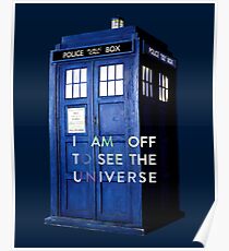 WARNING! Off to see the universe w/doctor Poster