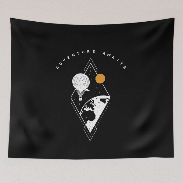 Item preview, Adventure Awaits Hot Air Balloon | Geometrix Graphic designed and sold by CarpeDiemLife.