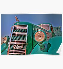 Green Mack Truck Poster