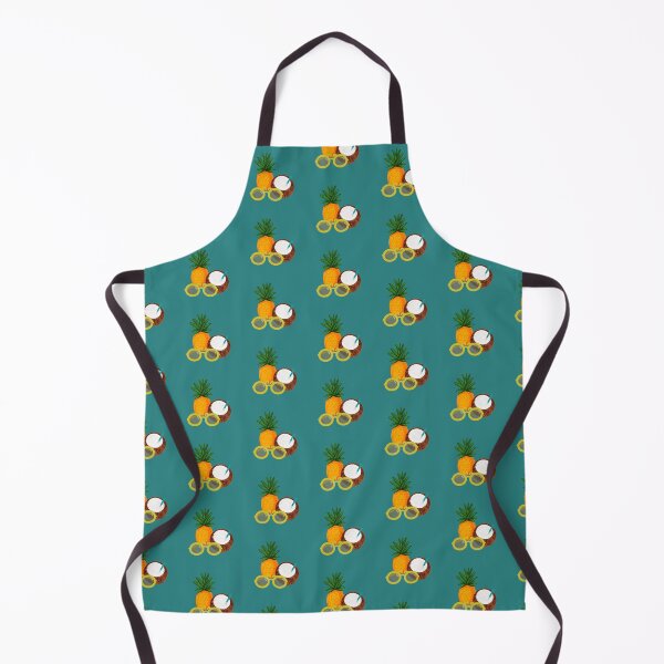 Item preview, Tropical Pattern: Pineapple, Sunglasses and Coconut Drink, Teal designed and sold by JenaWDesigns.