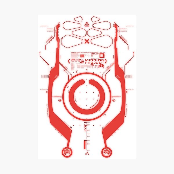 hi tech tron back Photographic Print