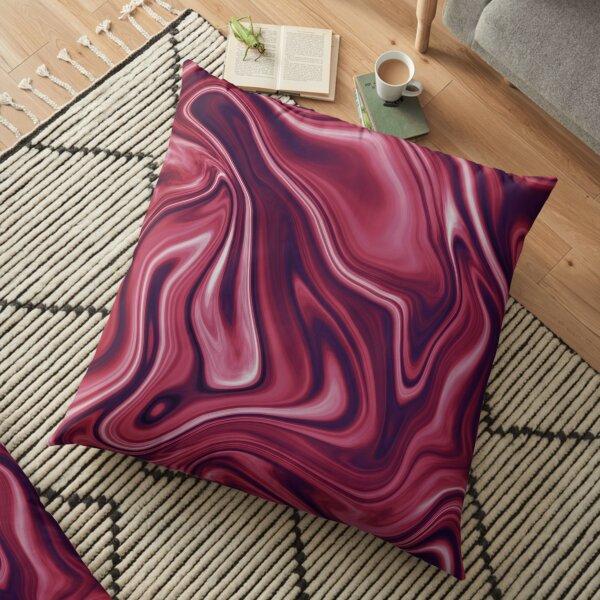 Liquid Fuchsia Floor Pillow