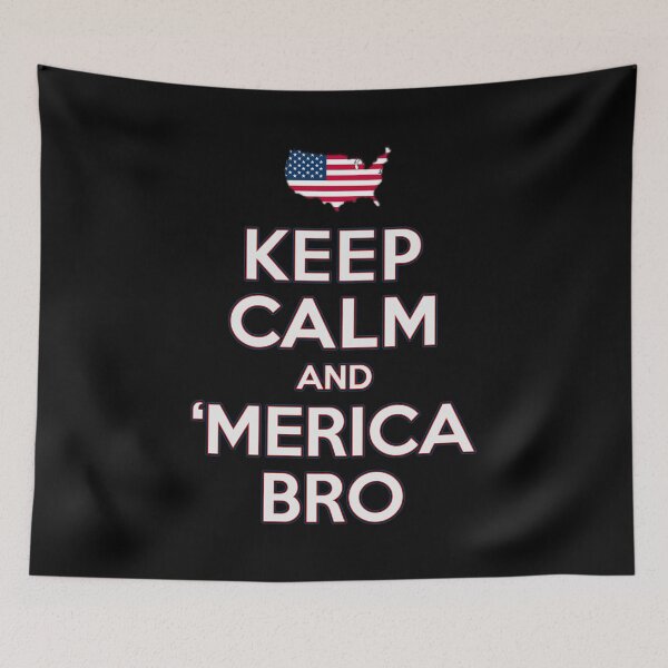 Item preview, Keep Calm and 'Merica Bro 4th of July Patriotic designed and sold by flippinsg.