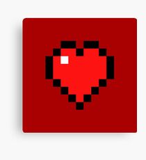 Heart - Minecraft Canvas Print