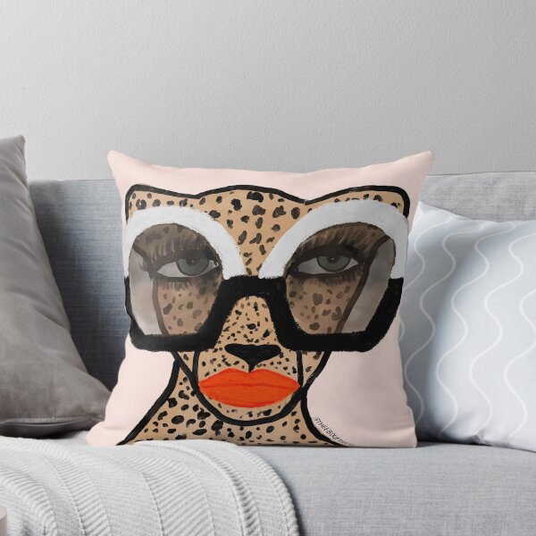 Cheetah In Shades Throw Pillow