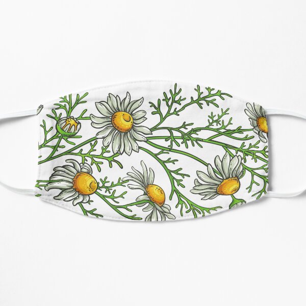 Chamomile Flowers Flat Mask