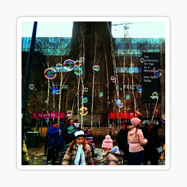Bubbles at the Tate Sticker