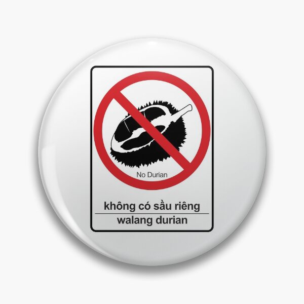 Item preview, “No Durian” Sign or Sticker designed and sold by unsweetea.
