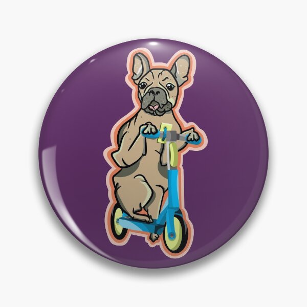 Artikelvorschau, Französische Bulldogge E-Scooter entworfen und verkauft von piedaydesigns.