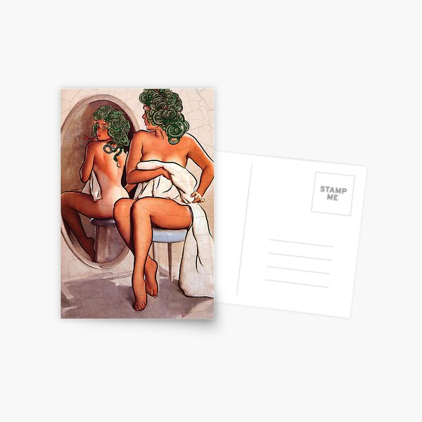 Wanna be stone? A Medusa Pinup Postcard