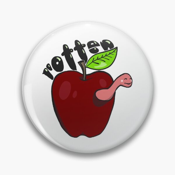 Item preview, Rotten Apple with Worm Cartoon designed and sold by maggie-jm.