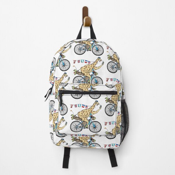 Item preview, Funny giraffe bikepacking cycle touring designed and sold by piedaydesigns.