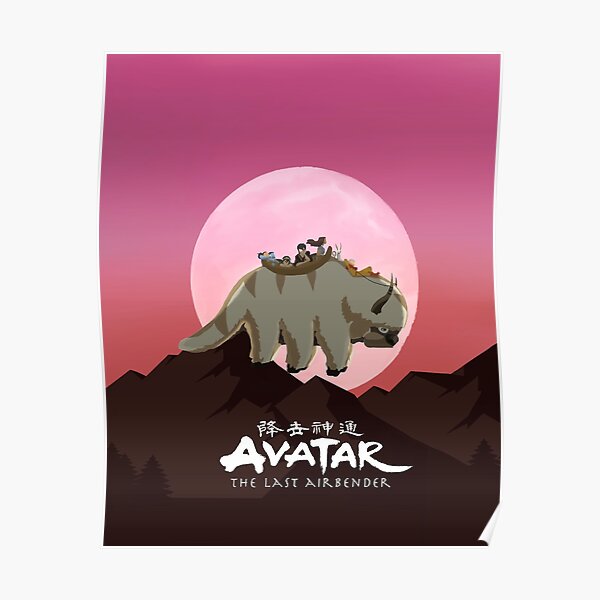 Team Avatar on Appa Poster