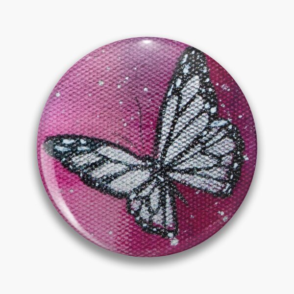 Item preview, Silver Butterflies on Pink designed and sold by PoppyAndOpal.