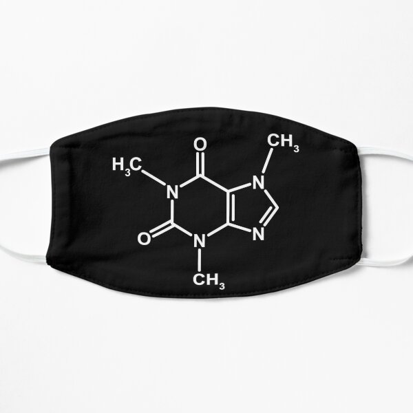 Caffeine Molecule Flat Mask