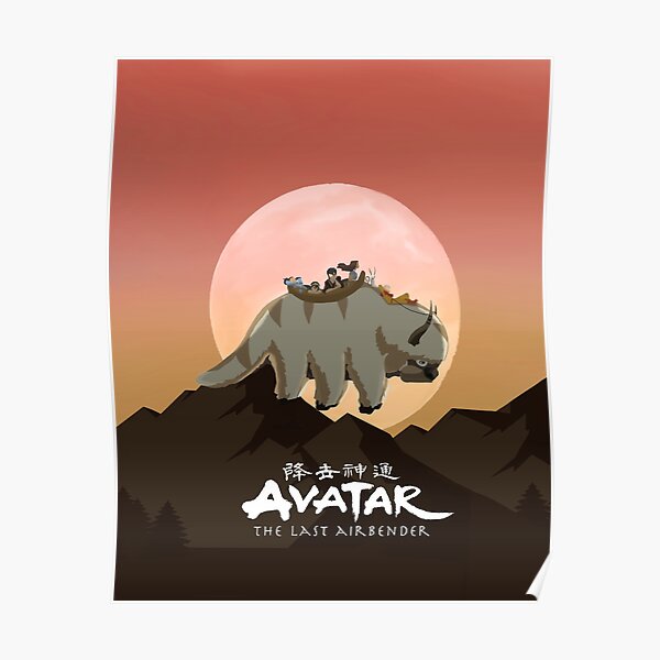 Team Avatar on Appa Poster