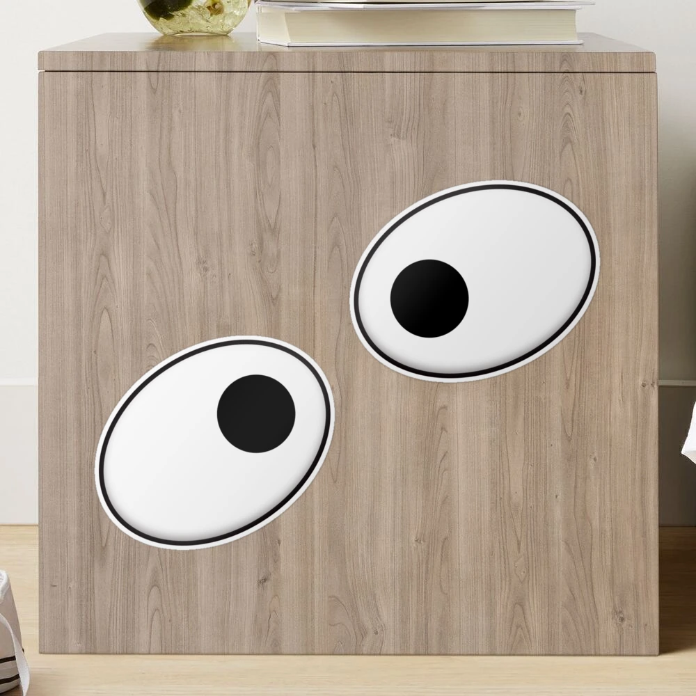 Oval Cartoon Eyes Sticker for Sale by unsweetea