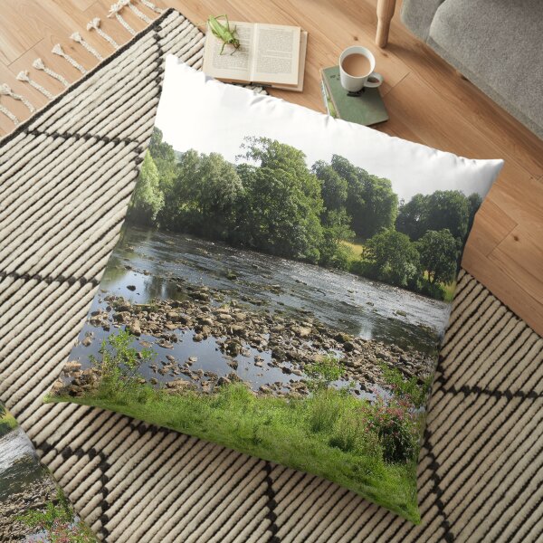 Merch #96 -- Stream Between Trees - Shot 5 (Hadrian's Wall) Floor Pillow