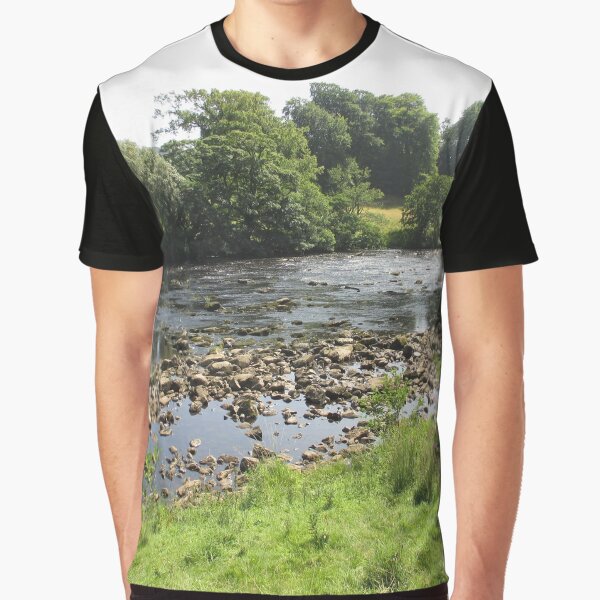 Merch #96 -- Stream Between Trees - Shot 5 (Hadrian's Wall) Graphic T-Shirt
