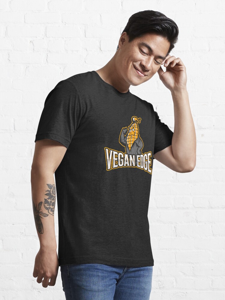 Alternate view of Vegan Edge with Strong Corn Essential T-Shirt