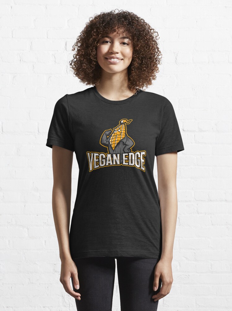 Alternate view of Vegan Edge with Strong Corn Essential T-Shirt