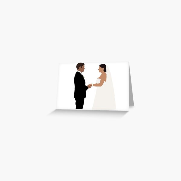 Jo and Alaric at Their Wedding Greeting Card for Sale by alisejdesigns