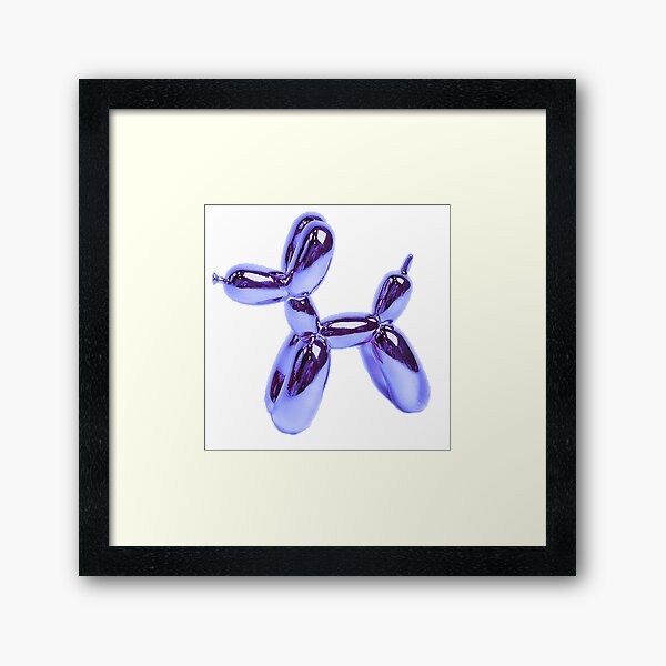 Blue Balloon dog Framed Art Print
