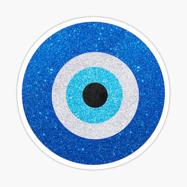 GOLD GLITTER EVIL EYE Sticker for Sale by Glossypop