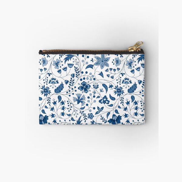 Item preview, blue floral pattern designed and sold by pyro gay.