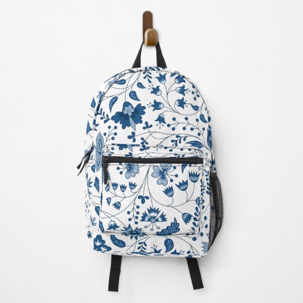 Item preview, blue floral pattern designed and sold by pyro gay.